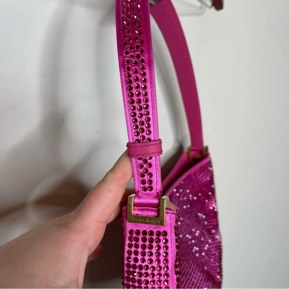 Magda Butrym Medium Vesna Pink Crystals Hobo Bag $3265